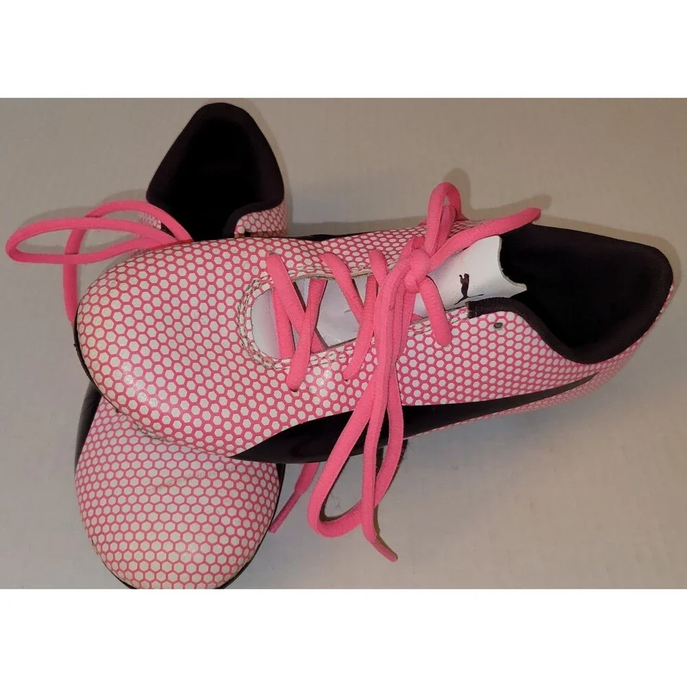 PUMA Youth Soccer Cleats Pink/Black/Purple US 4